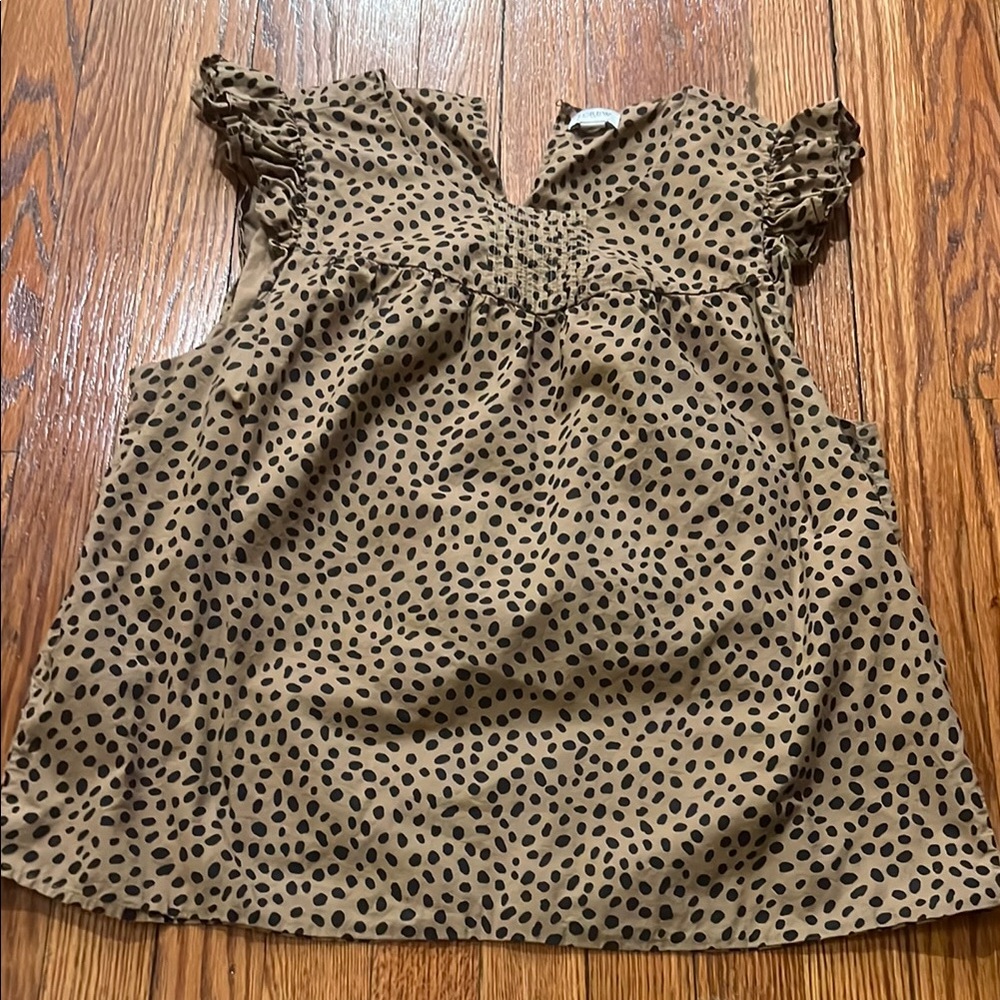 Stylish Brown Polka Dot Women's Top